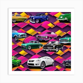 Classic Cars Art Print