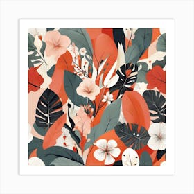 Scandinavian style, Tropics 2 Art Print