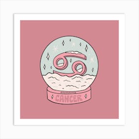 Cancer Snow Globe Art Print