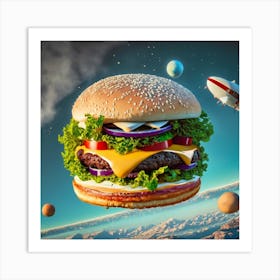Burger Planet Art Print