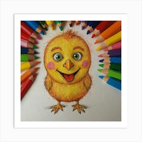 Cute Little Chicken Art Print