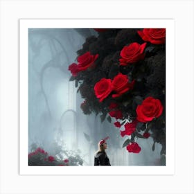 Roses In The Garden Art Print