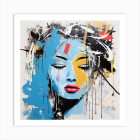 'Woman In Blue' Art Print