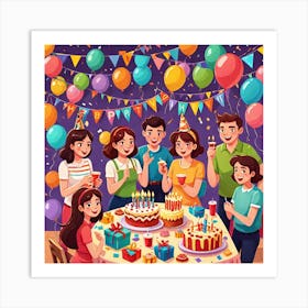 Birthday Party 1 Art Print