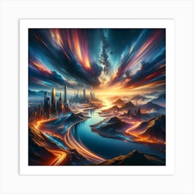 Futuristic Cityscape Art Print