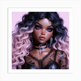 Sexy Black Doll 1 Art Print