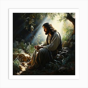 Jesus In The Garden Of Gethsemane Art Print