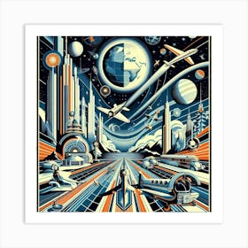 Space Travel Poster Art Print