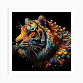 Colorful Tiger 3 Art Print