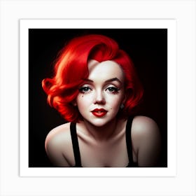 Passion Red Marilyn Monroe Art Print