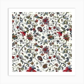 Heather Heaven London Fabrics Floral Pattern 2 Art Print