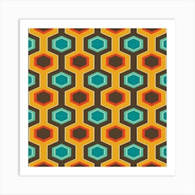 Modern Retro Pattern 05 Art Print