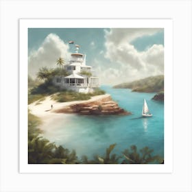 House On The Beach Art Print