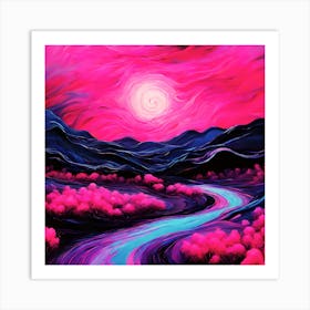 Pink Sunset Art Print