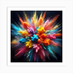 Colorful Powder Explosion 20 Art Print