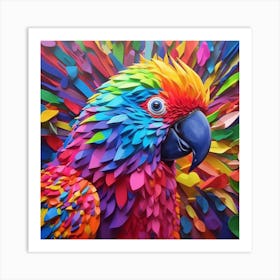 Colorful Parrot 2 Art Print