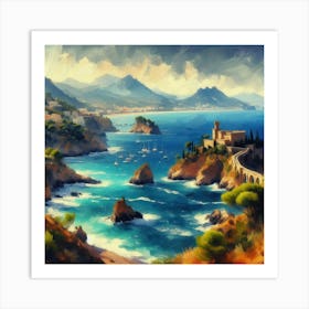 Mediterranean Seascape Art Print