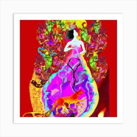 Woman In A Dress Art Print