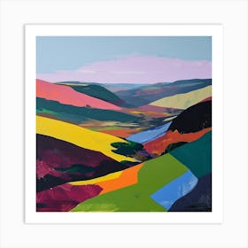 Colourful Abstract Northumberland National Park England 1 Art Print