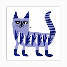 Blue Cat 22 Art Print