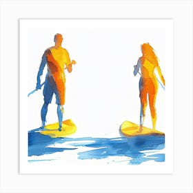 Stand Up Paddle Boarding Art Print