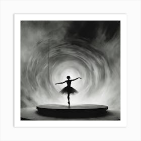 Ballerina In A Tunnel Art Print