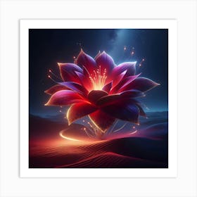 Lotus Flower In The Desert Art Print