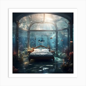 Underwater Bedroom Art Print