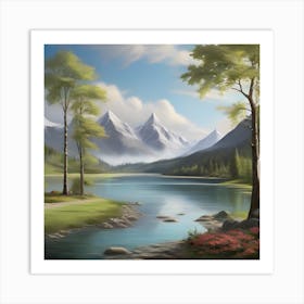 Mountain Lake Art Print