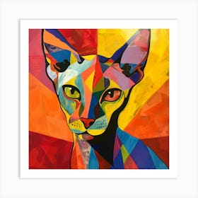 Kisha2849 Picasso Style Hairless Cat No Negative Space Full Pag 0234a327 9cae 40a2 B8b2 2b30f94c829c Art Print