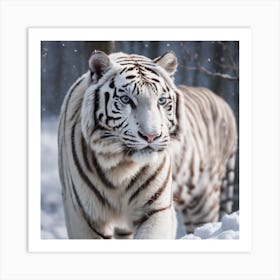 White Tiger Art Print