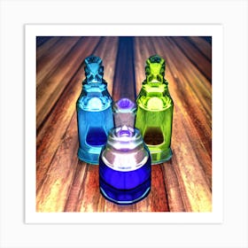 Three Glass Bottles Art Print