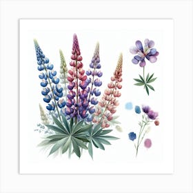 Flower of Lupine 2 Art Print