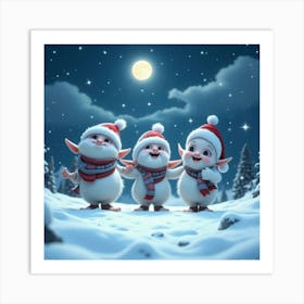 Christmas Elves 7 Art Print