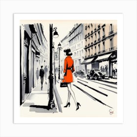 Paris Street Scene Art Print