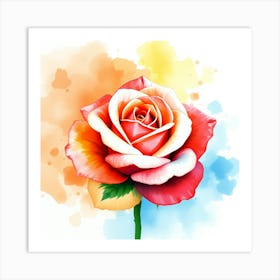 Asm Watercolor Rose In Different Colors Aafec296 9b89 4969 B53c B7f1044a5b12 Poster