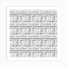 Sheet Music Song Pattern Art Print