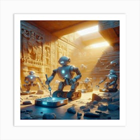 Egyptian Robots Art Print