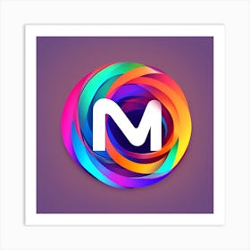 M Logo Art Print