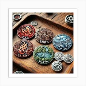 Sovereign Flame Elemental Tokens Art Print