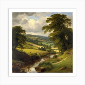 Stream In A Valley 3 Art Print