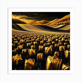 Golden Tulips 4 Art Print