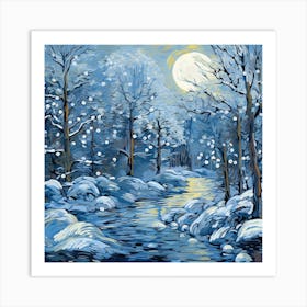 Snowy Forest Art Print