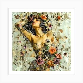 Lace 4 - Flora Frontal Art Print