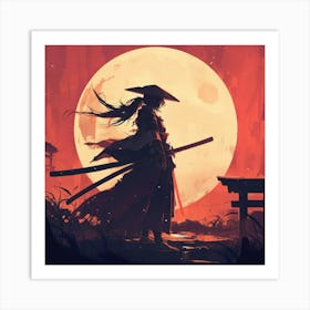 Moonlight Ronin Art Print