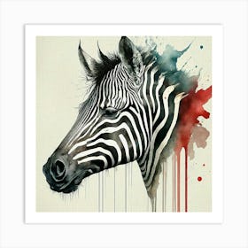 Zebra Hand Art Print