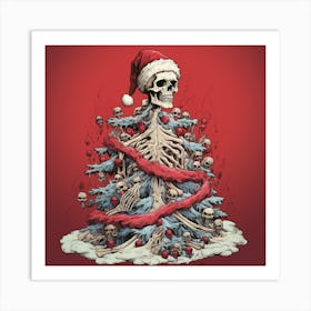 Merry Christmas! Christmas skeleton 26 Art Print