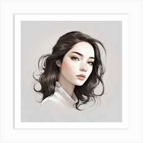 Portrait Of A Woman Art Print