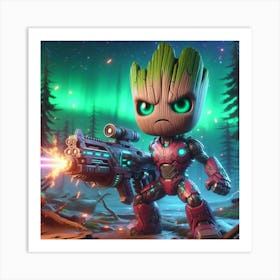 Guardians Of The Galaxy Groot 7 Art Print