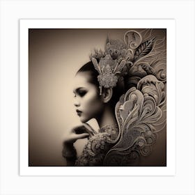 Asian Woman 1 Art Print